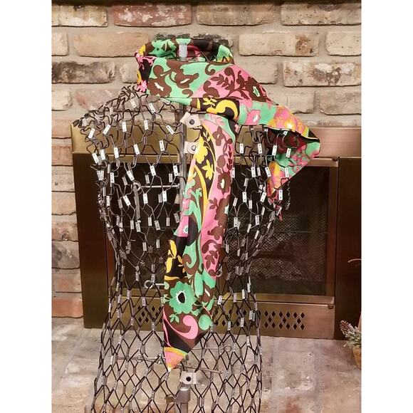 2 Retro Scarves, Stylish Sashes, 70s Fashion - Picture 4 of 6